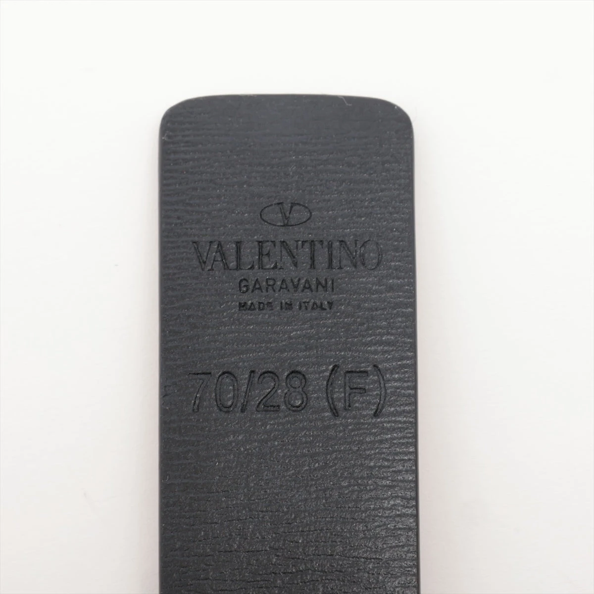 美品 ヴァレンティノ ロゴ ベルト 70 ブラックxブラック ヴァレンティノガラヴァーニ Vロゴ ベルト 70/28 レザー