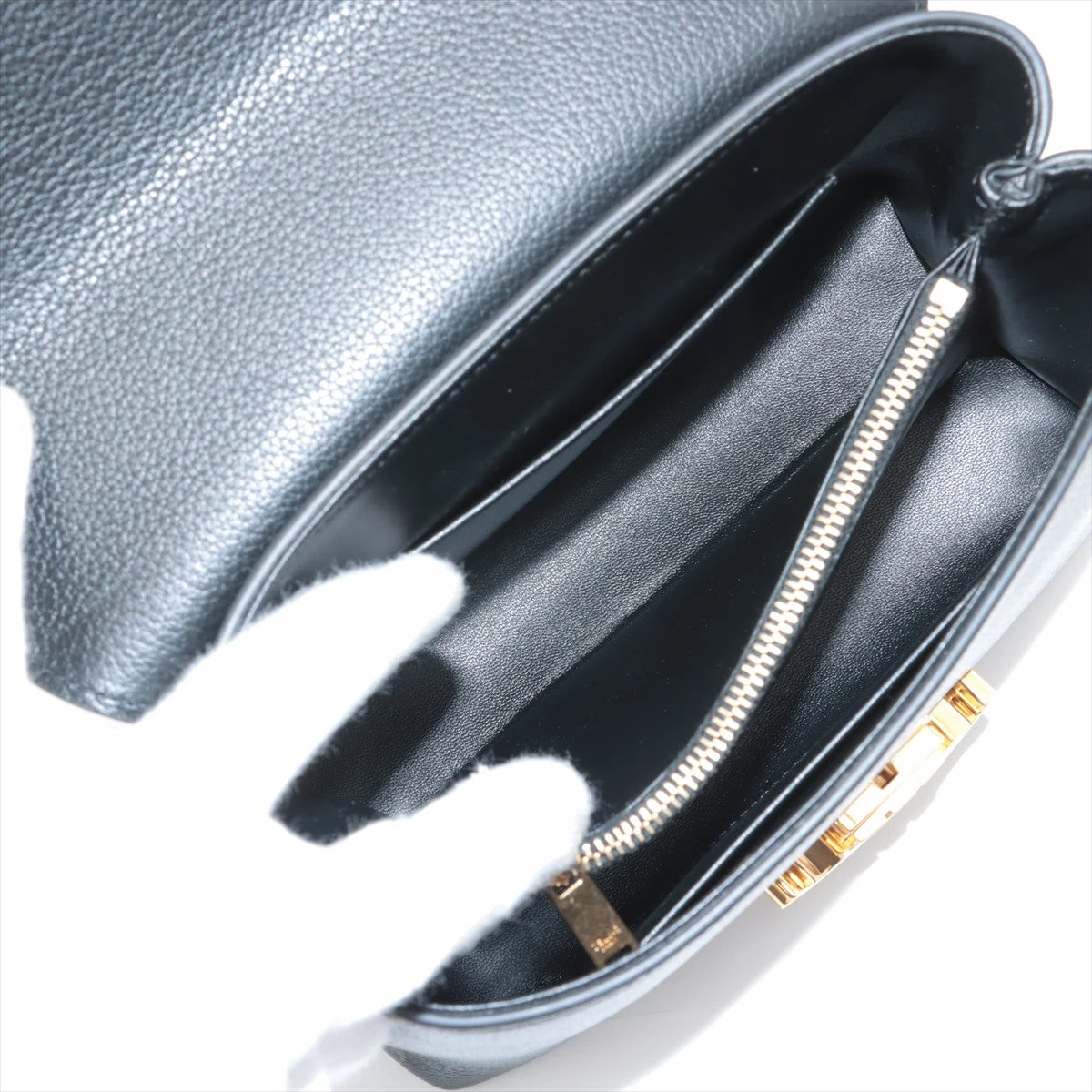 新品未使用 CELINE セリーヌ ティーンニノ ブラックレザー 正規品 セリーヌ ティーン ニノ レザー 2WAYハンドバッグ ブラック
