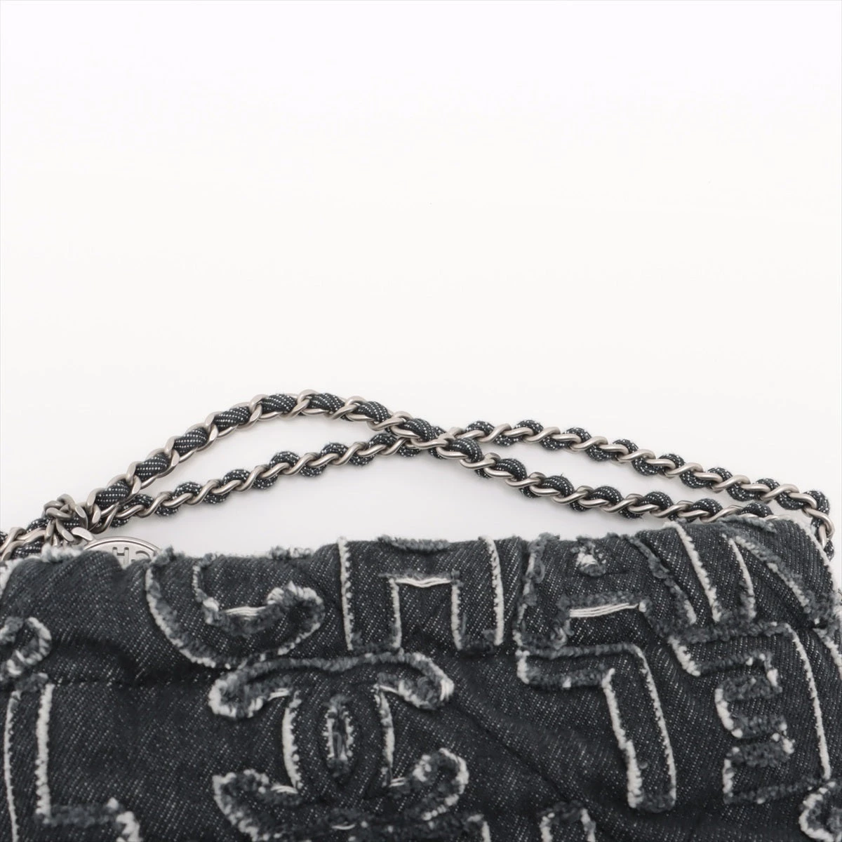 【大人上品なデニム×グレー♪】CHANEL ショルダーバッグ セール】レディース デニム ショルダーバッグXXS（ショルダー