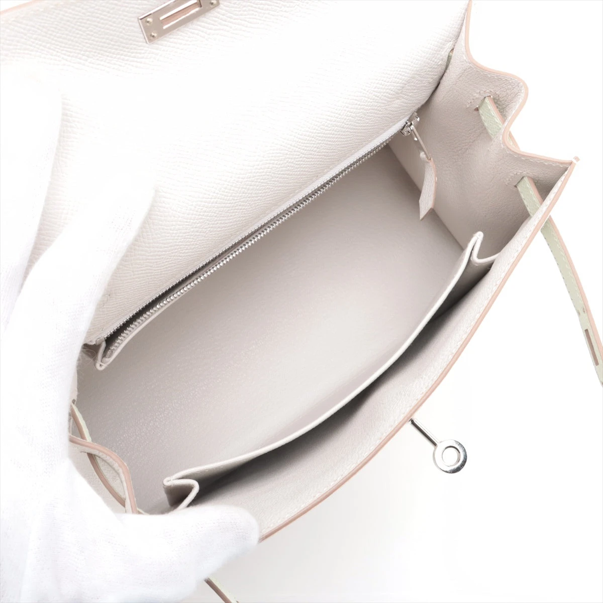 エルメス ケリー25 トリコロール ヴォーエプソン ヴェールフィズ