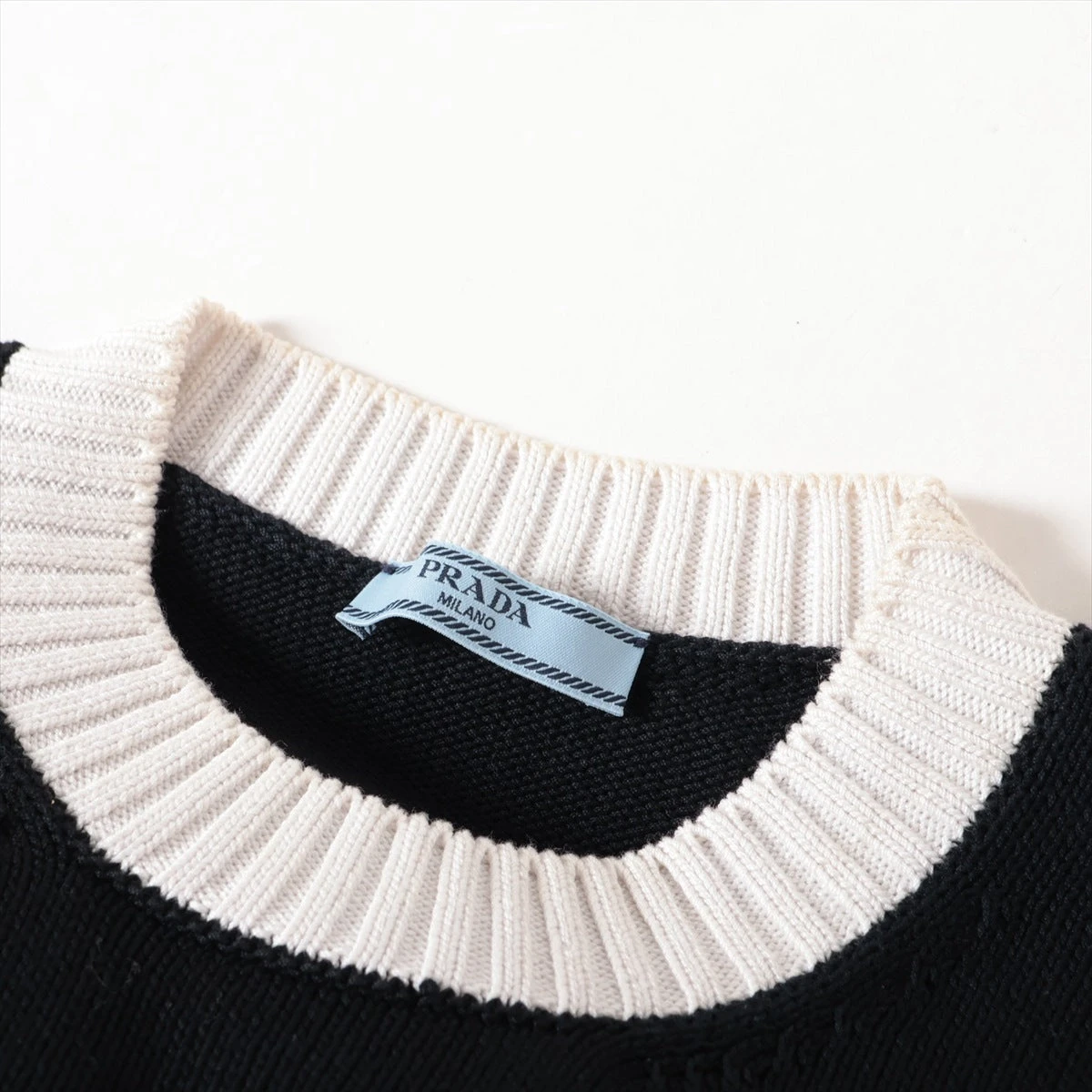 プラダ 23SS コットン ニットワンピース 36 レディース ブラック