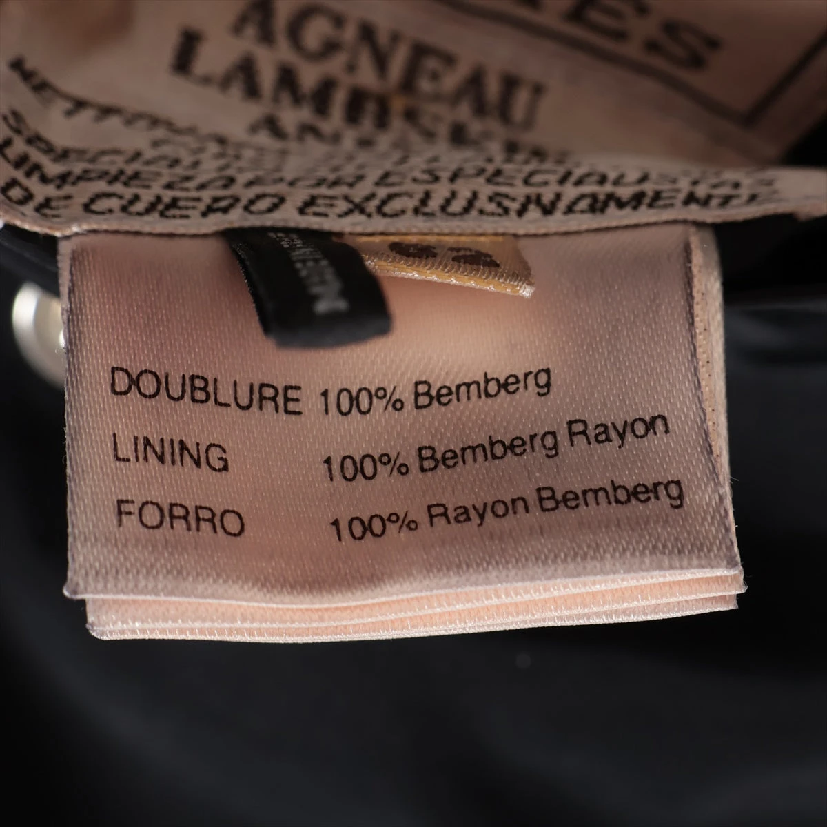 エルメス　ジャケット エルメス 21AW ラム レザージャケット 36 レディース ブラック
