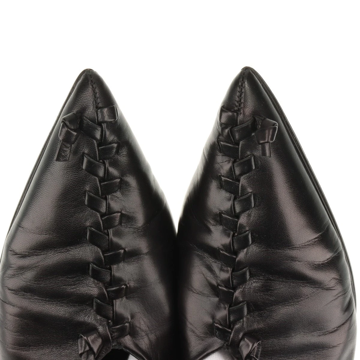 ⭐️未使用級⭐️ ジルサンダー　パンチングレザー　フラットシューズ　レザー　黒 Jil Sander(ジルサンダー) フラットシューズ(レディース) - 海外