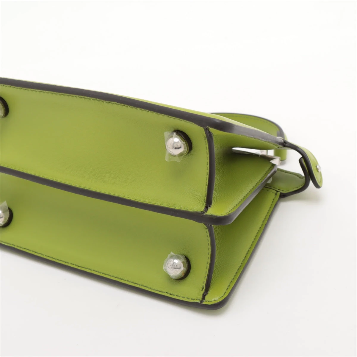 フェンディ レザー 2WAYショルダーバッグ グリーン 8BN335 A3339384  