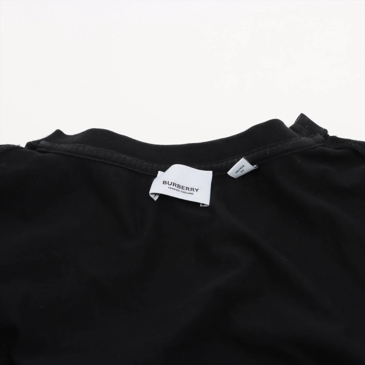 バーバリー ティッシ期 コットン Tシャツ S メンズ ブラック 8040694 