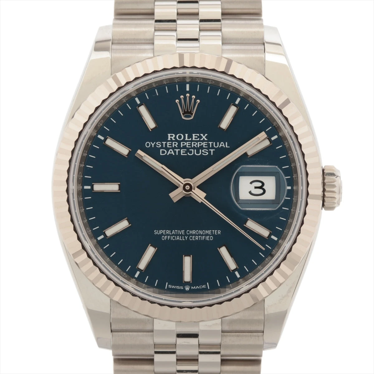 ROLEX ジュビリーブレス ロレックス デイトジャスト 126234 SS×WG AT 青文字盤