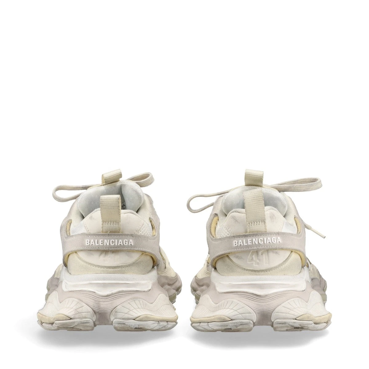 BALENCIAGA ロゴ入りフェイクレザーメッシュスニーカー バレンシアガ カーゴ メッシュ×レザー スニーカー 27.5cm メンズ