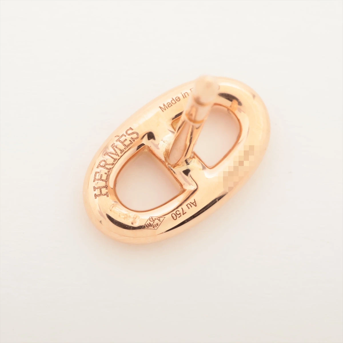 エルメス シェーヌダンクル ピアス 750(PG) 2.5g A3340446｜中古