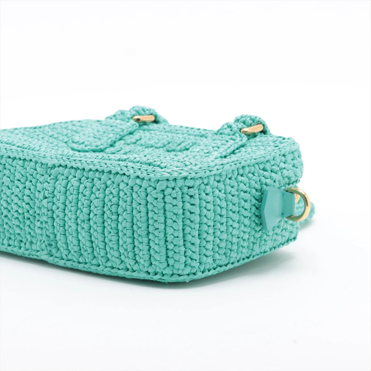 【新品】 miumiu アルカディ クロシェ バッグ ミュウミュウ アルカディ クロシェ ラフィア ハンドバッグ
