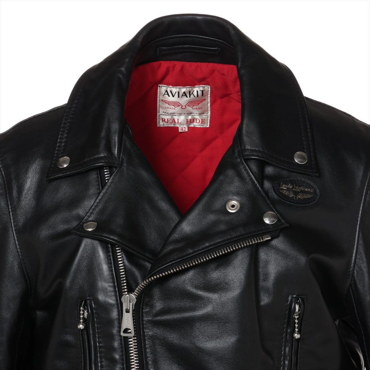 ルイスレザー レザー ライダースジャケット 42 メンズ ブラック