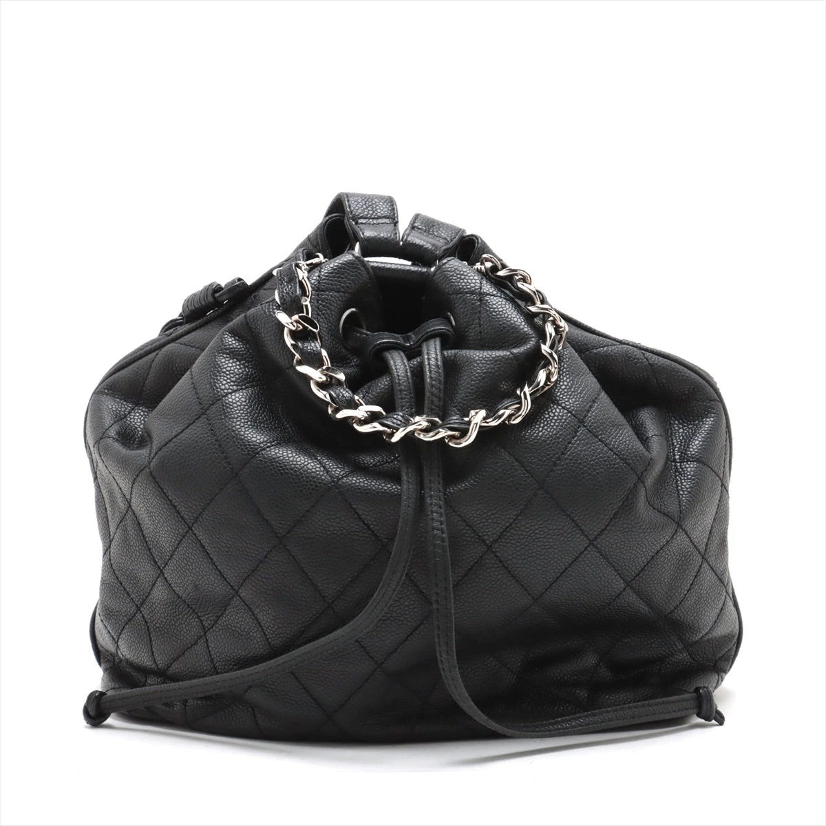 シャネル リュック キャビアスキン チェーンバッグ ヴィンテージ