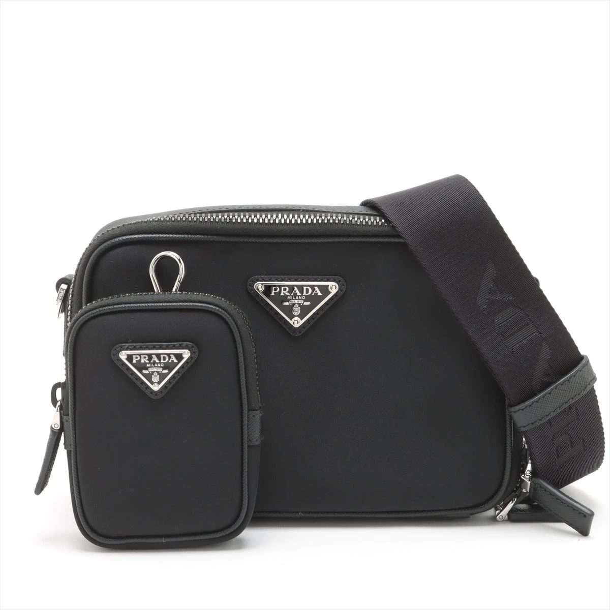プラダ テスート ショルダーバッグ ブラック 2VH070 A3345365｜中古  