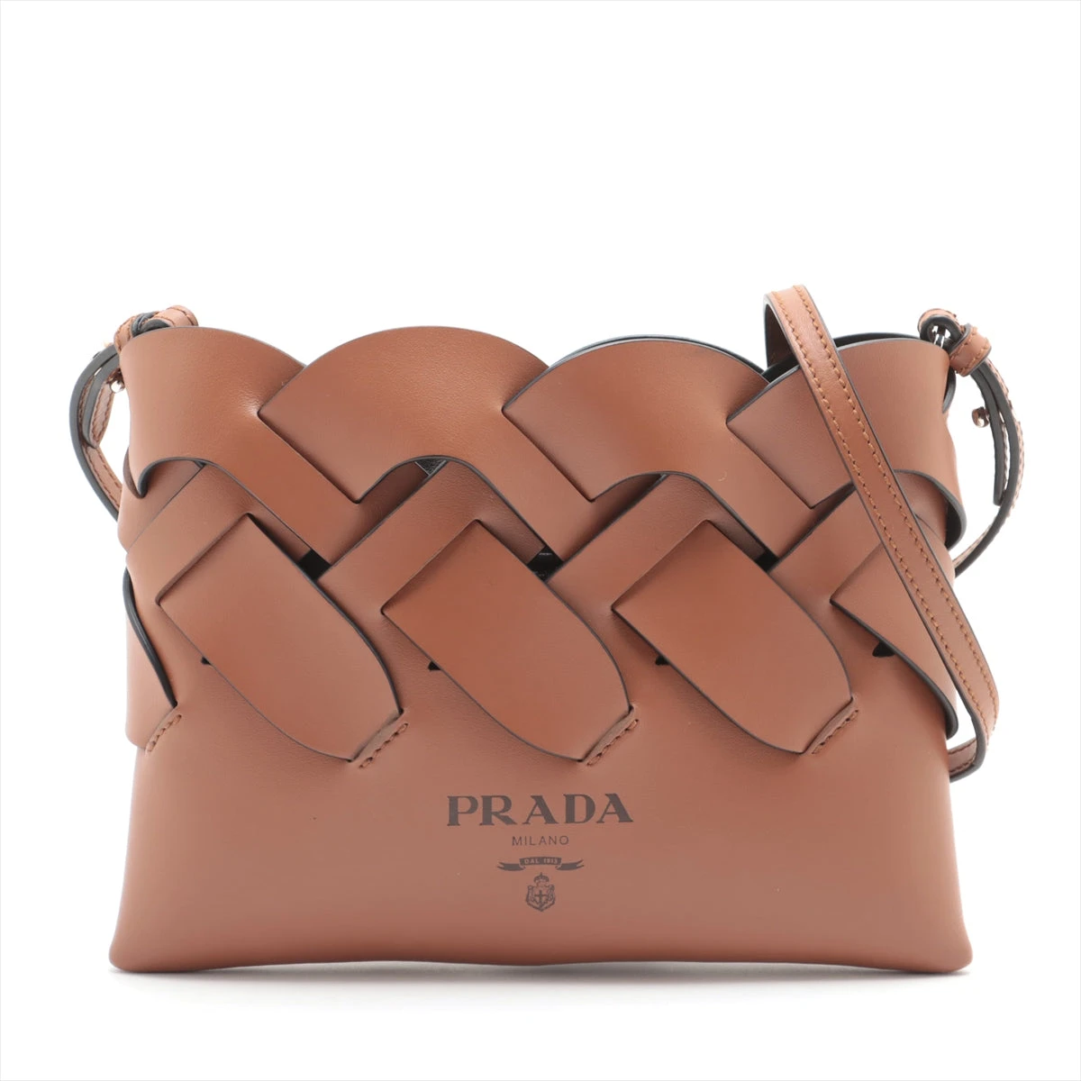 高品質 イントレチャート ブラウンショルダーバッグ