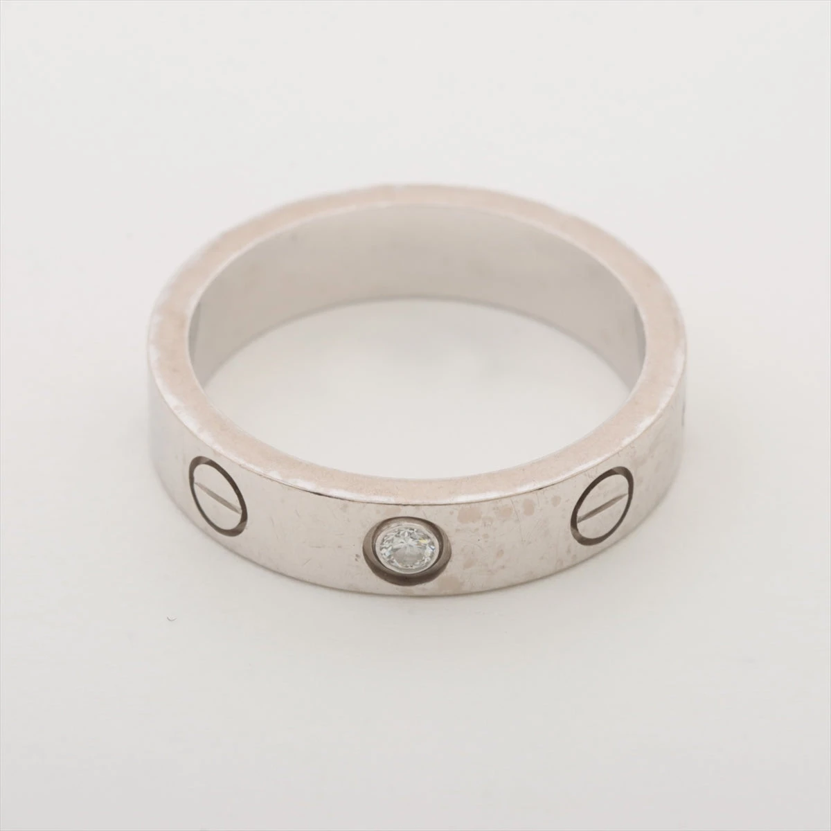 カルティエ ミニラブ 1P ダイヤ リング 750(WG) 4.4g 47 B4050547  