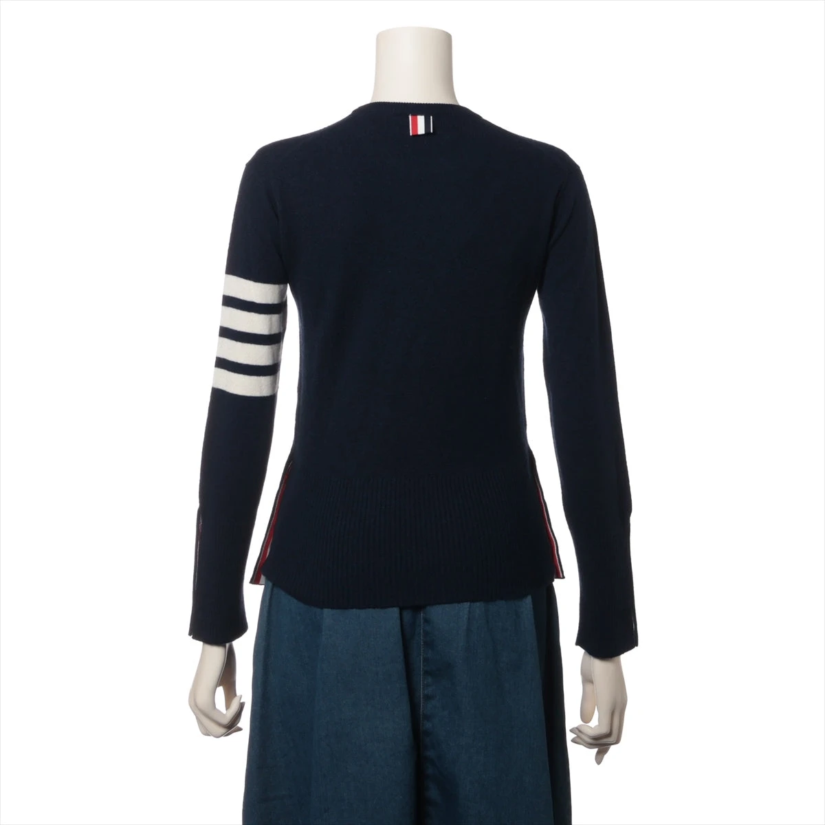 トムブラウン カシミヤ ニット 40 レディース ネイビー FKA001A00011 