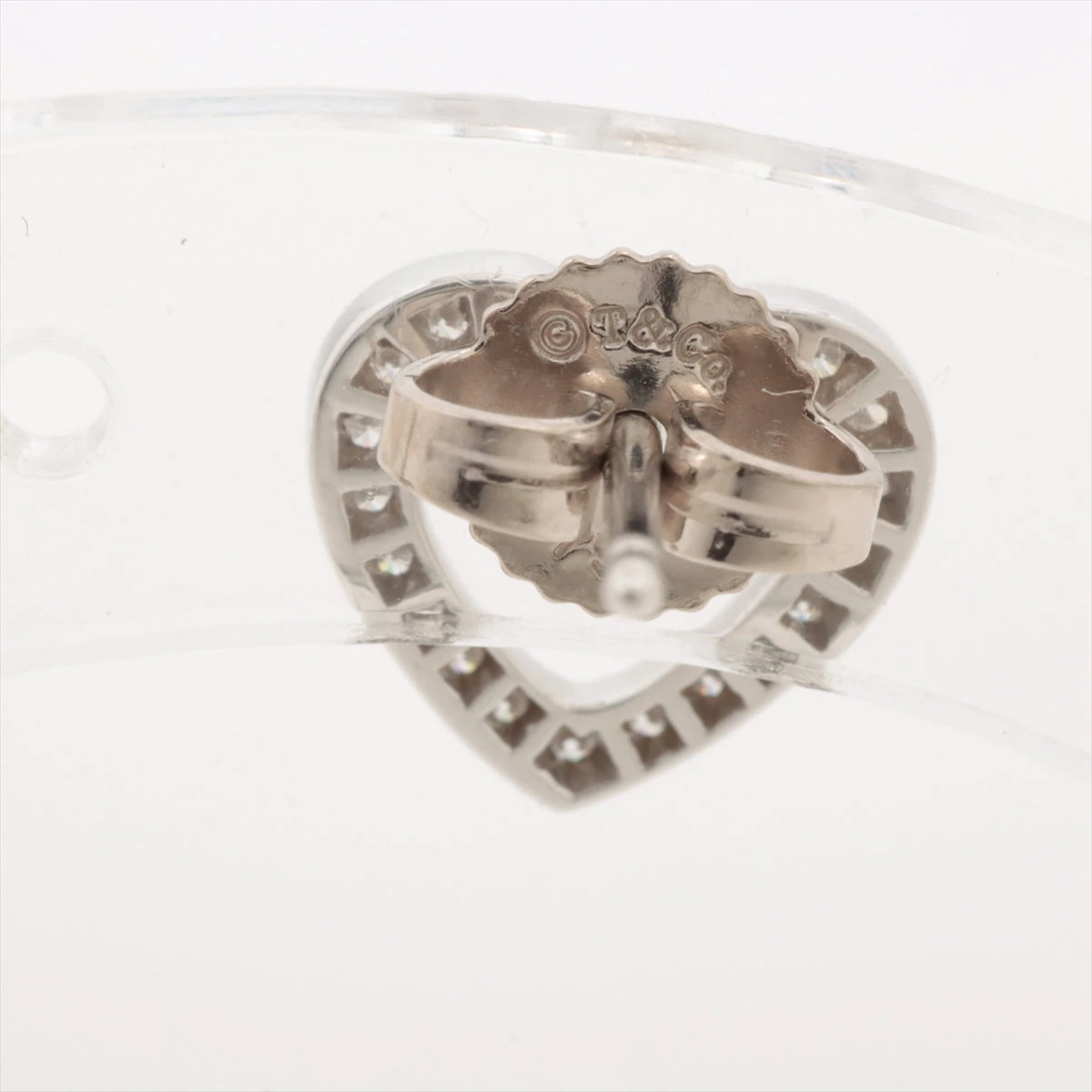 ティファニー メトロハート ダイヤ ピアス 750(WG) 1.6g A3342614