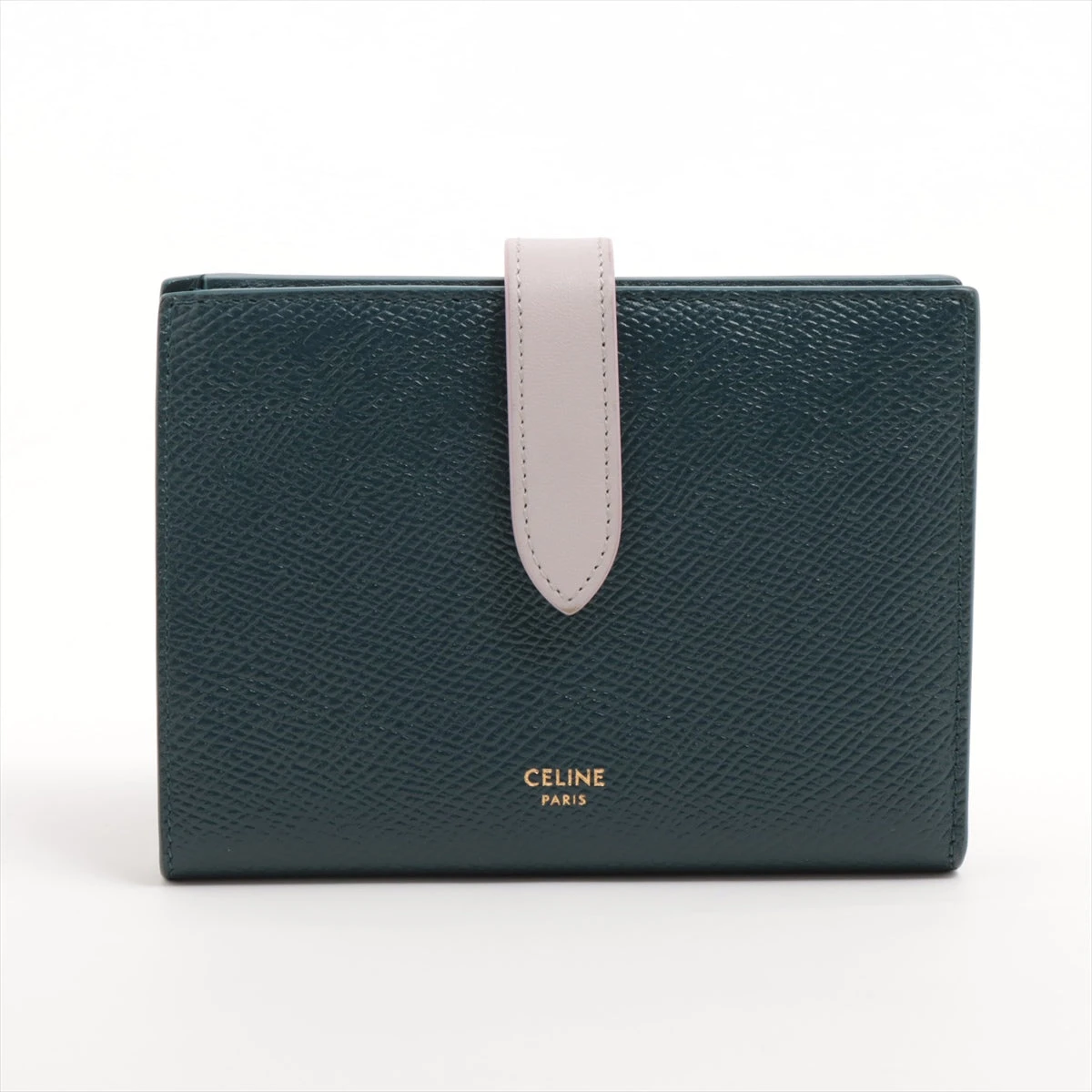 セリーヌ ミディアムストラップ レザー 財布 ネイビー A3344246｜中古 