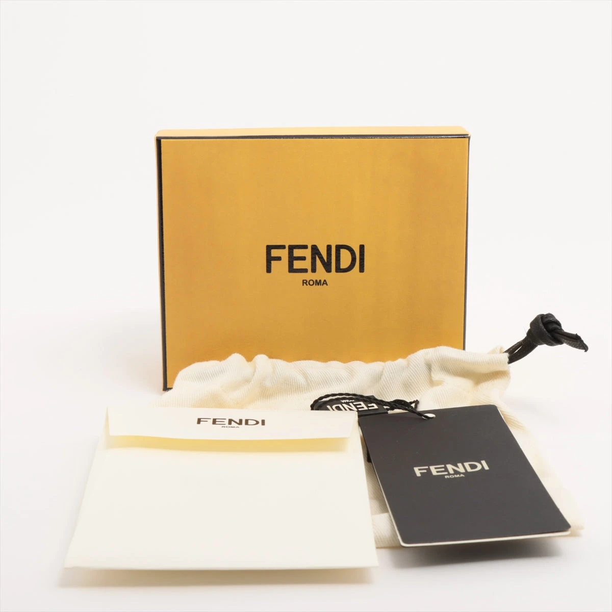 フェンディ 7AS045 ナノバゲット チャーム GP×革 ベージュ