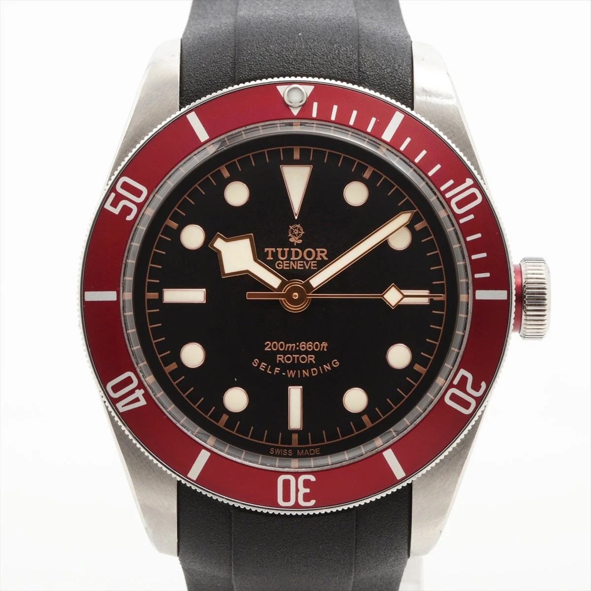 チュードル ヘリテージ ブラックベイ 79220R SS×社外ラバー AT 黒文字