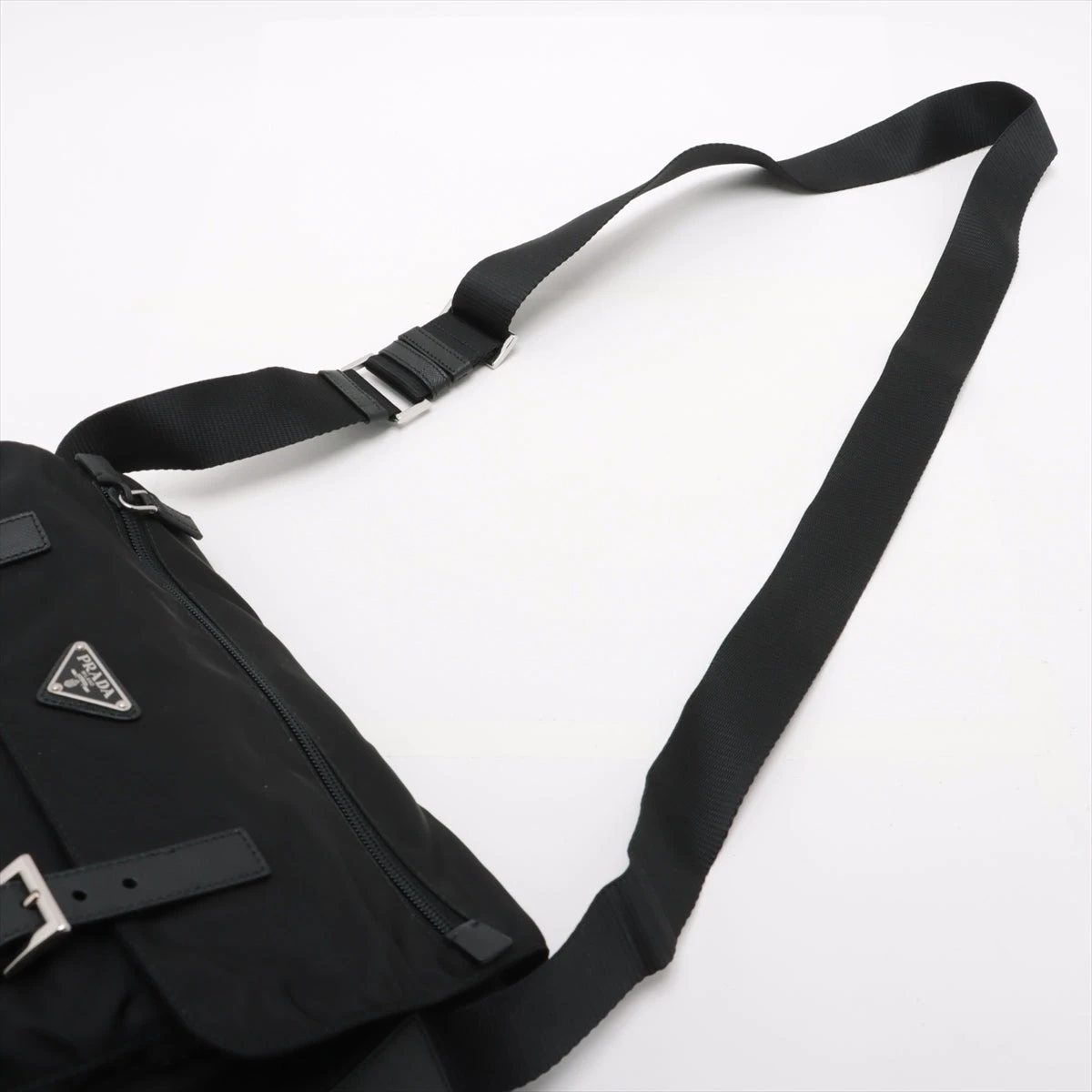 プラダ テスート ショルダーバッグ ブラック 1BD671 A3347541｜中古