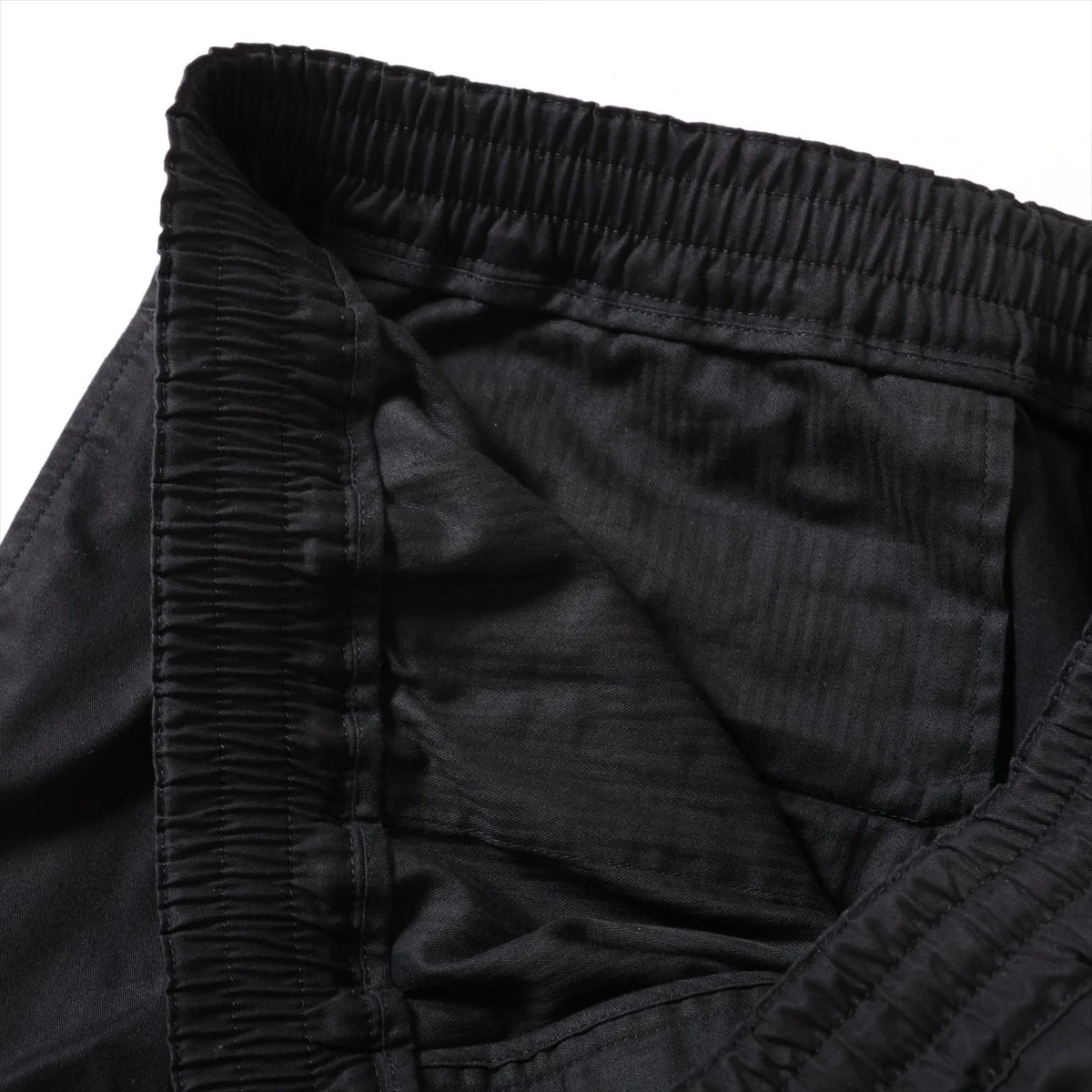 エルメス コットン パンツ 42 メンズ ブラック 全体スレ有 背面