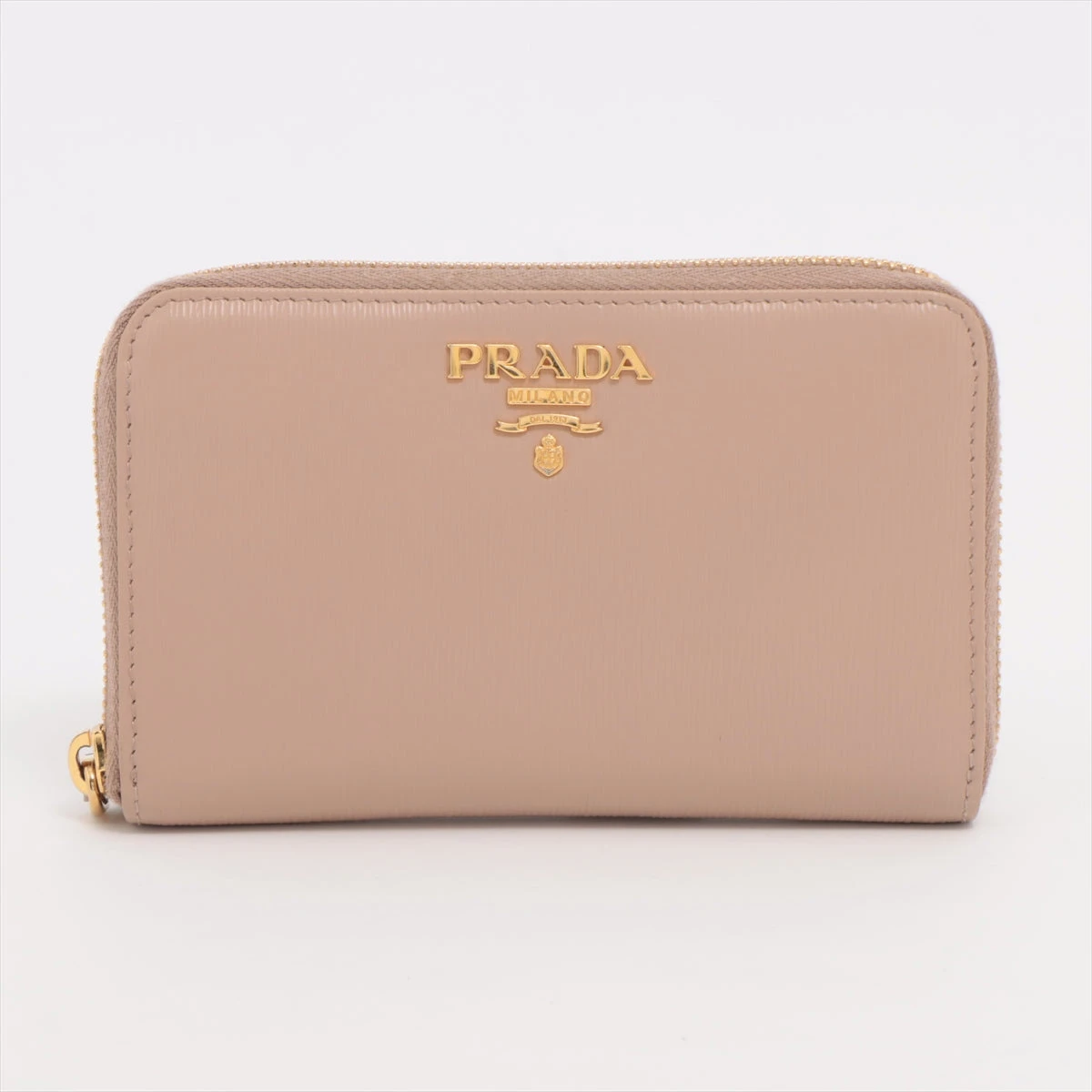 プラダPRADA ヴェッテロムーブ コンパクトウォレット ベージュ系