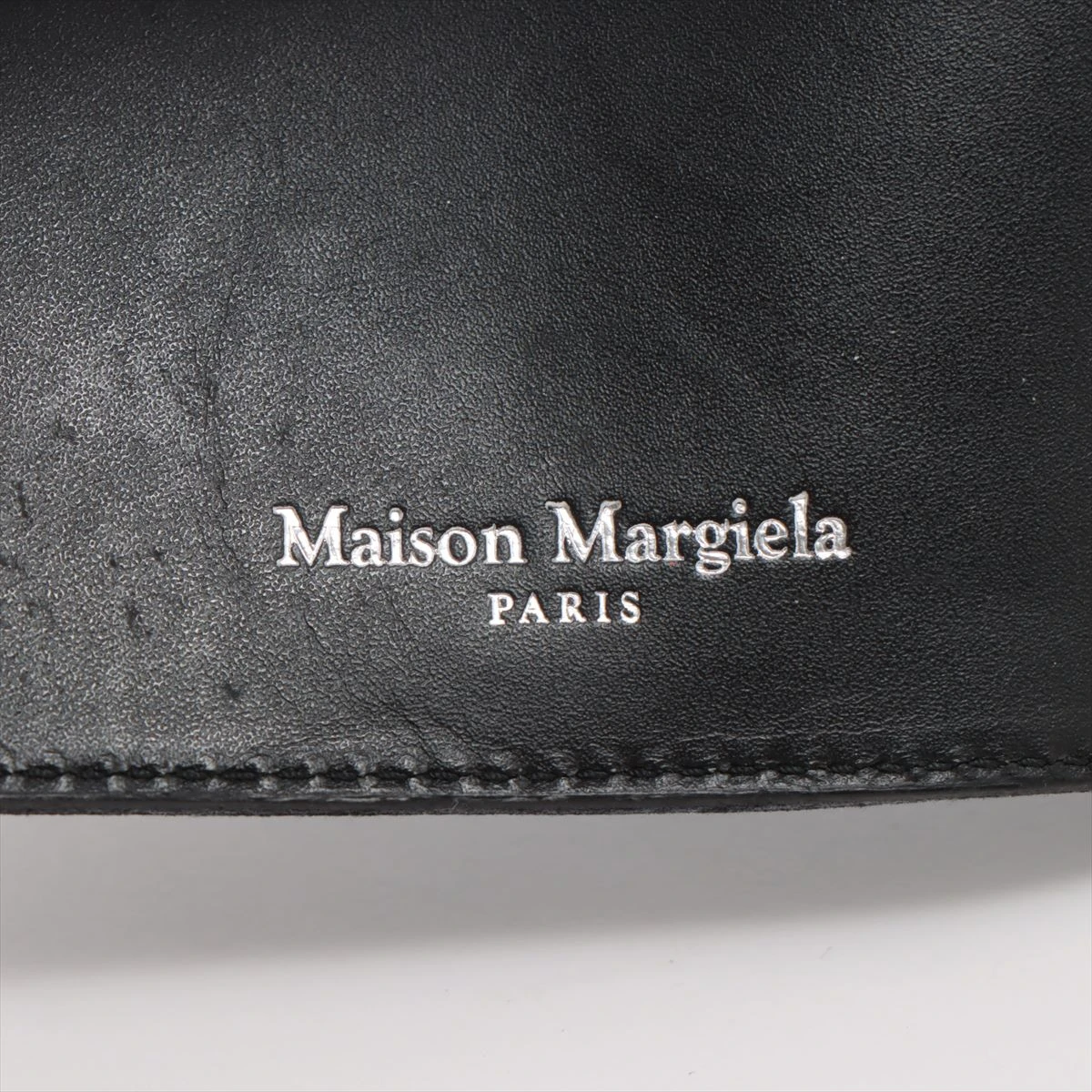 メゾンマルジェラ 4ステッチ レザー マネークリップ ブラック A3345671