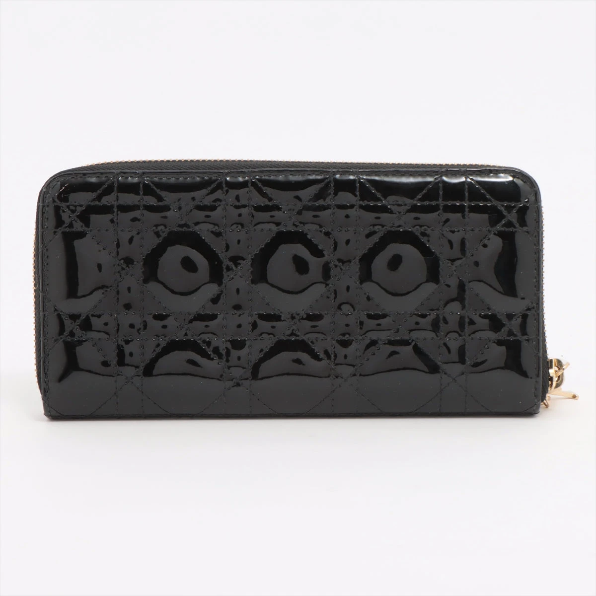 良品　ディオール レディディオール カナージュ　パテントレザー　ケース ディオール レディディオール カナージュ パテントレザー ラウンド