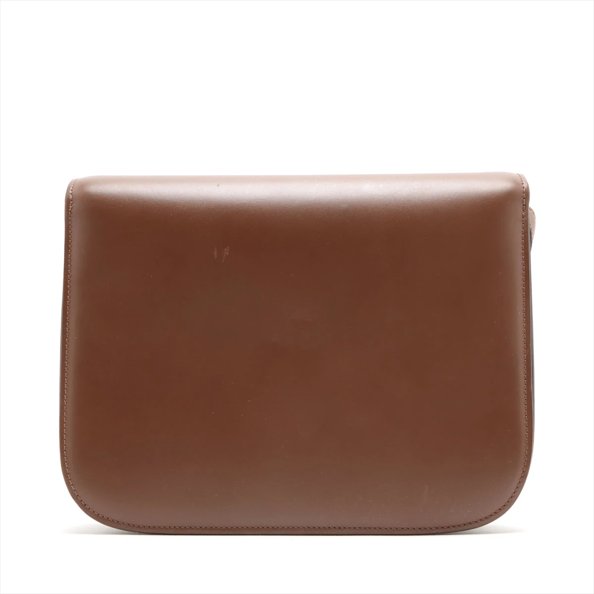 セリーヌ クラシックボックス レザー ショルダーバッグ ブラウン  