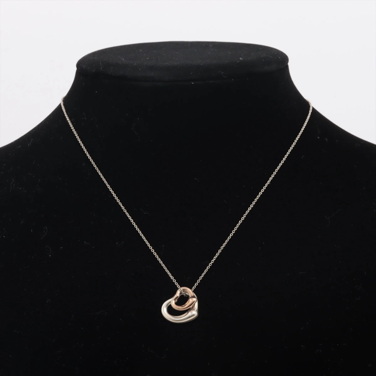 ティファニー ダブルオープンハート ネックレス 925×750 4.3g ゴールド