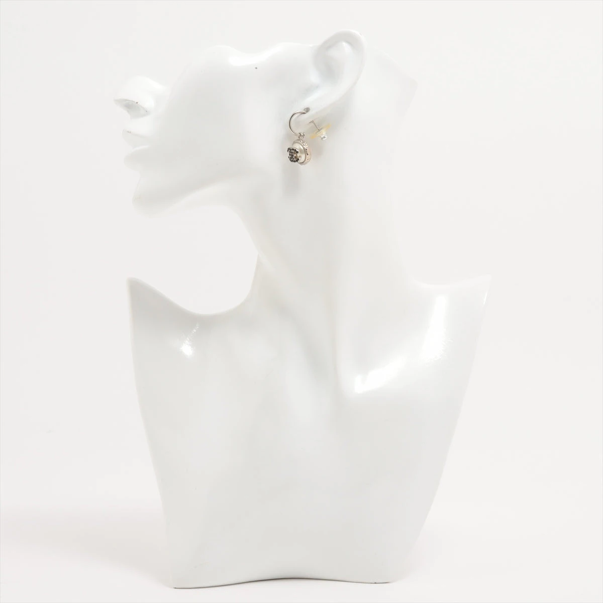 シャネル ココマーク 02C ピアス(両耳用) GP×ラインストーン