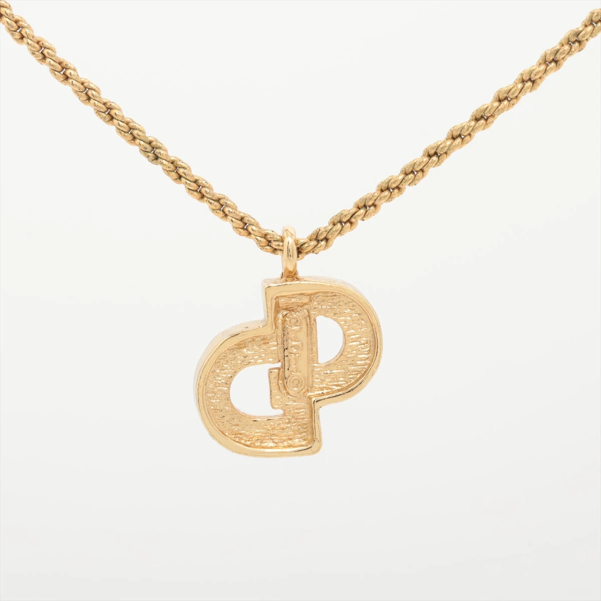 ディオール CDロゴ ネックレス GP×フェイクパール ゴールド WZ436346