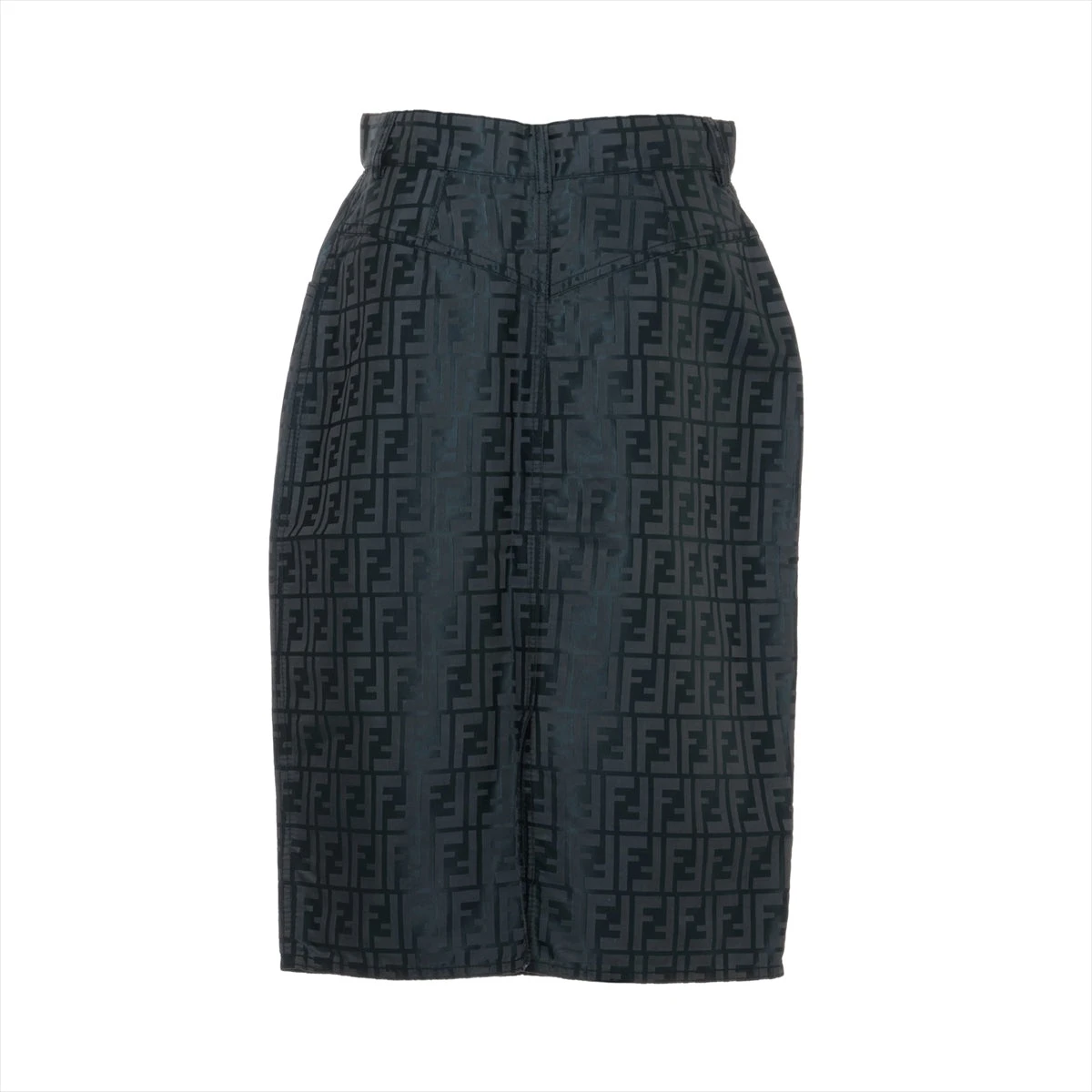 FENDI モノグラム ニット ペンシル スカート XS ネイビー