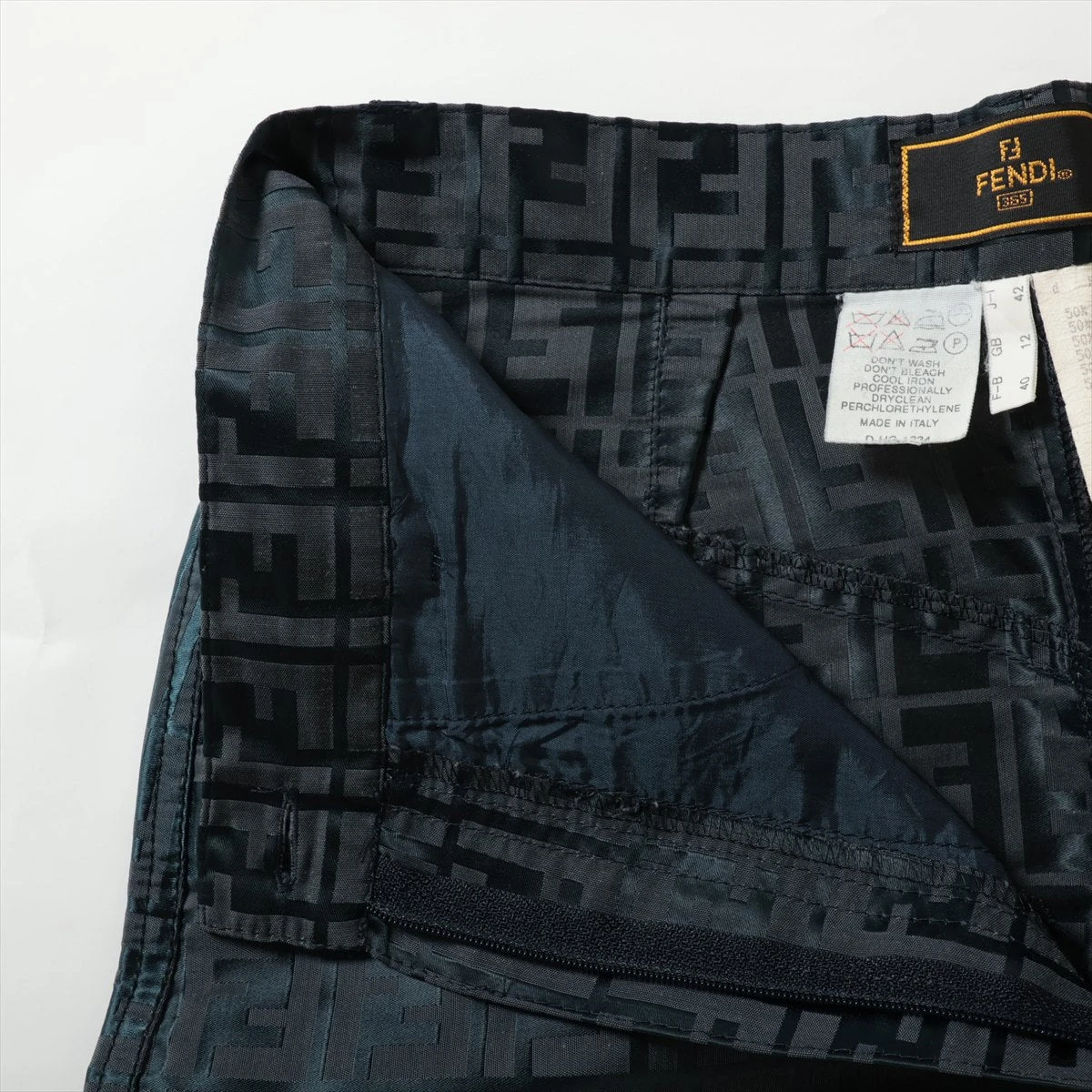 フェンディ365 ズッカ コットン×ナイロン スカート I42 レディース  