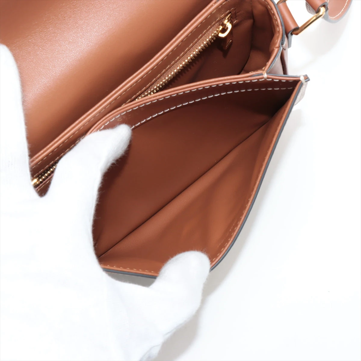 CELINE トリオンフ レザー ブラウン 6844 CELINE セリーヌ バッグ Classique Triomphe トリオンフ