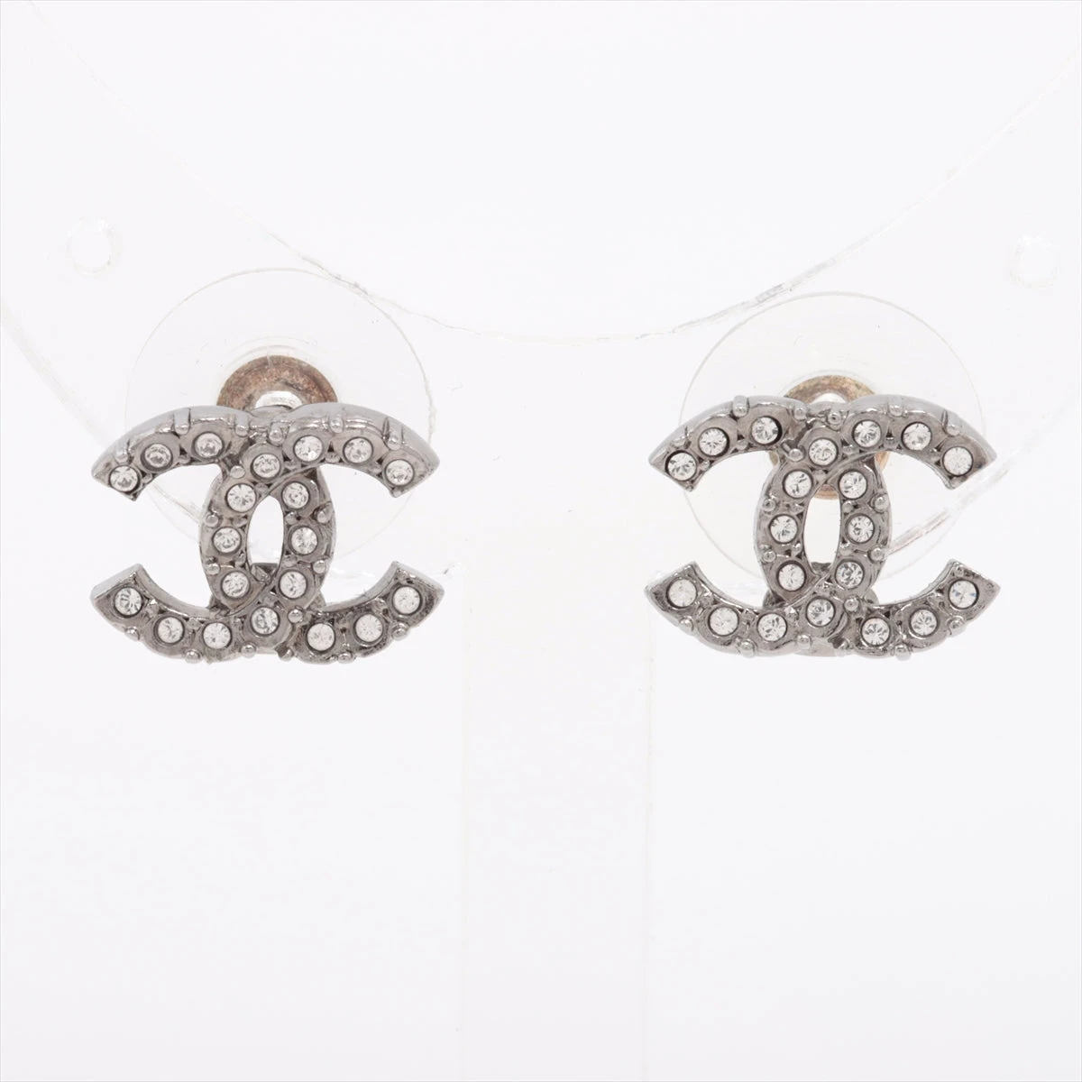 シャネル ココマーク C21K ピアス(両耳用) メタル×ラインストーン  