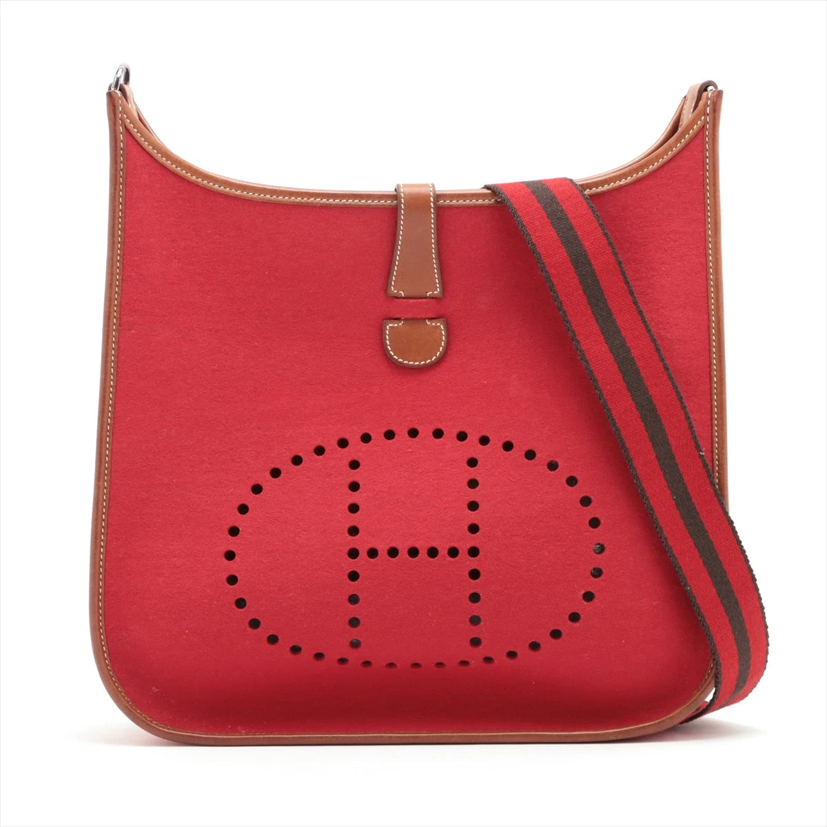 極美品✨エルメス　ショルダーバッグ　エヴリン　GM ルージュ　D刻印　レッド HERMES エルメス エヴリン アマゾン16 ショルダーバッグ ルージュ