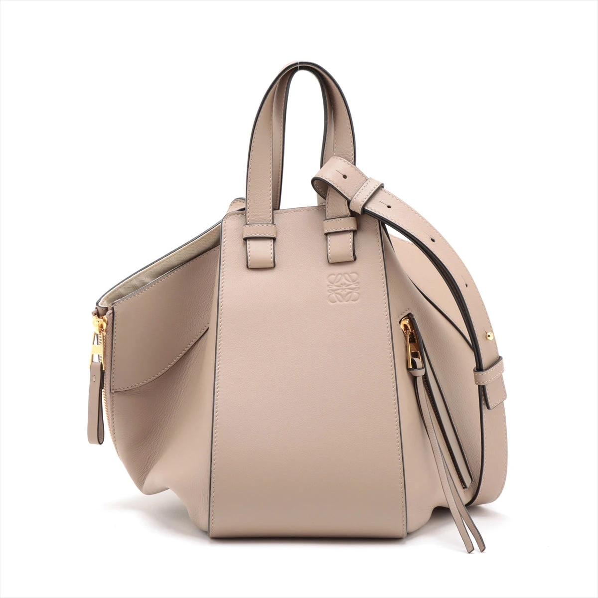 ロエベ ハンモック スモール レザー 2WAYハンドバッグ ベージュ  