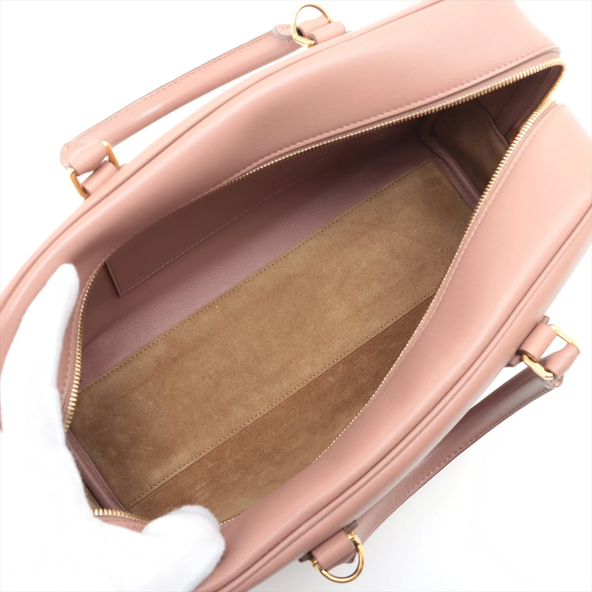 ロエベ アマソナ28 レザー 2WAYハンドバッグ ピンク SU024643｜中古