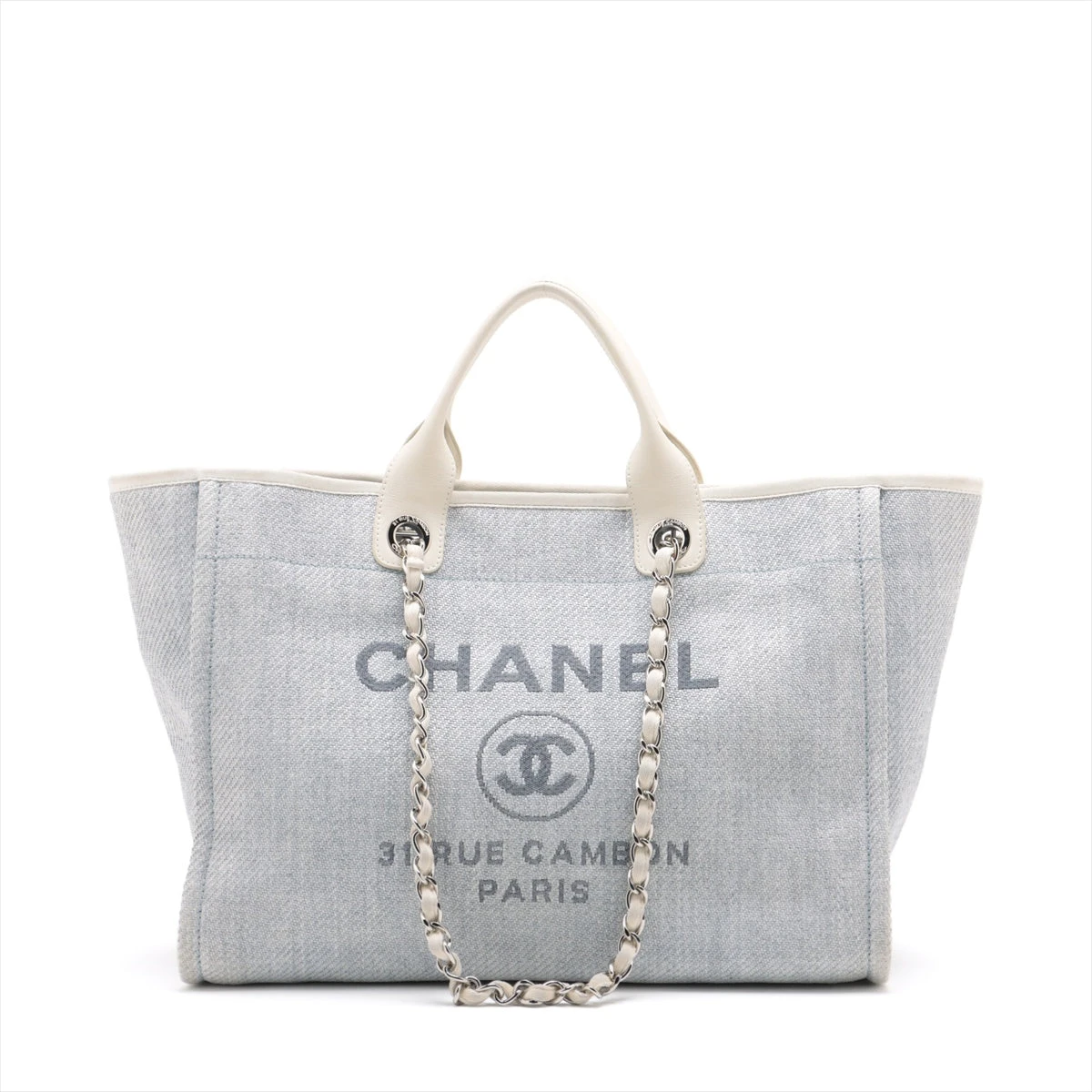Chanel トートバッグ ストロー レザー