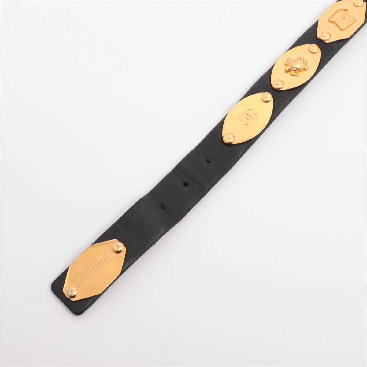 シャネル アイコン 96P ベルト 70/28 レザー ブラック A3345702｜中古