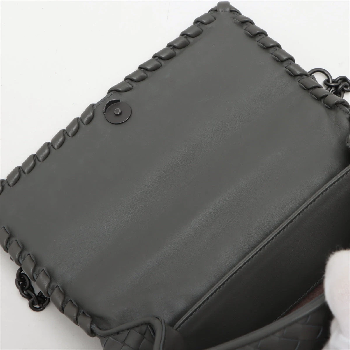 極美品✨ ボッテガヴェネタ チェーン ショルダーバッグ イントレチャート レザー BOTTEGA VENETA ボッテガヴェネタ チェーンショルダーバッグ