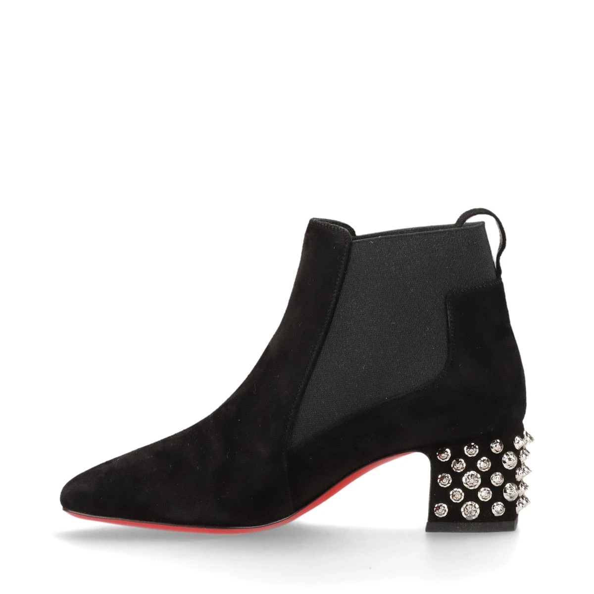 クリスチャン ルブタン　サイドゴアブーツ　スエード　411/2 革靴　ブラック Adoxa 70 ブラック カーフレザー - Shoes - Women - Christian