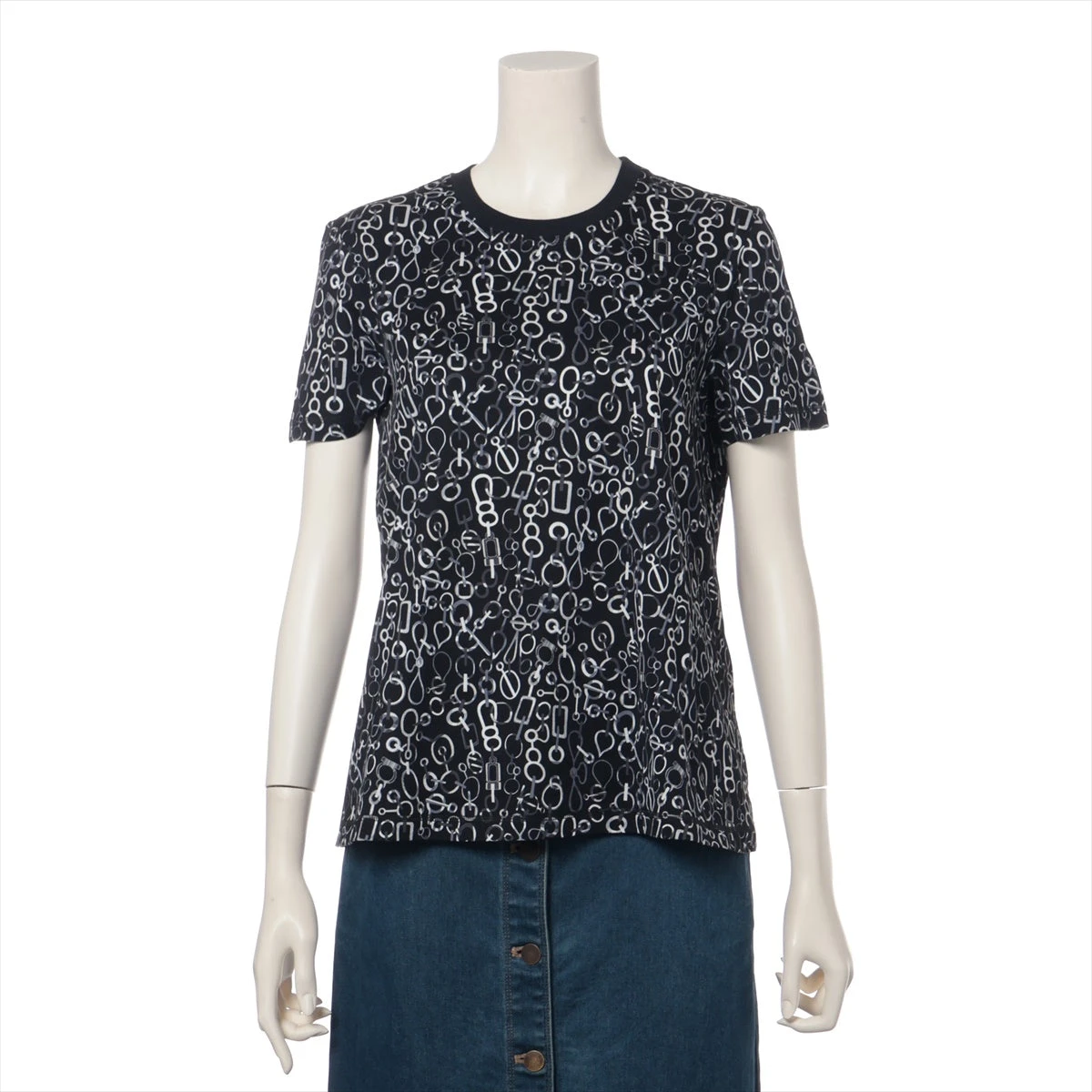 エルメス 23AW コットン Tシャツ 38 レディース ブラック