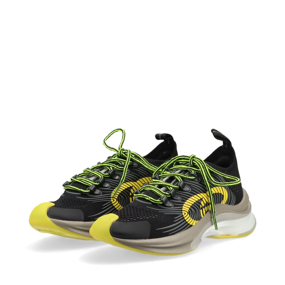 グッチ GUCCI RUN ラバー×ファブリック スニーカー 35.5 レディース 