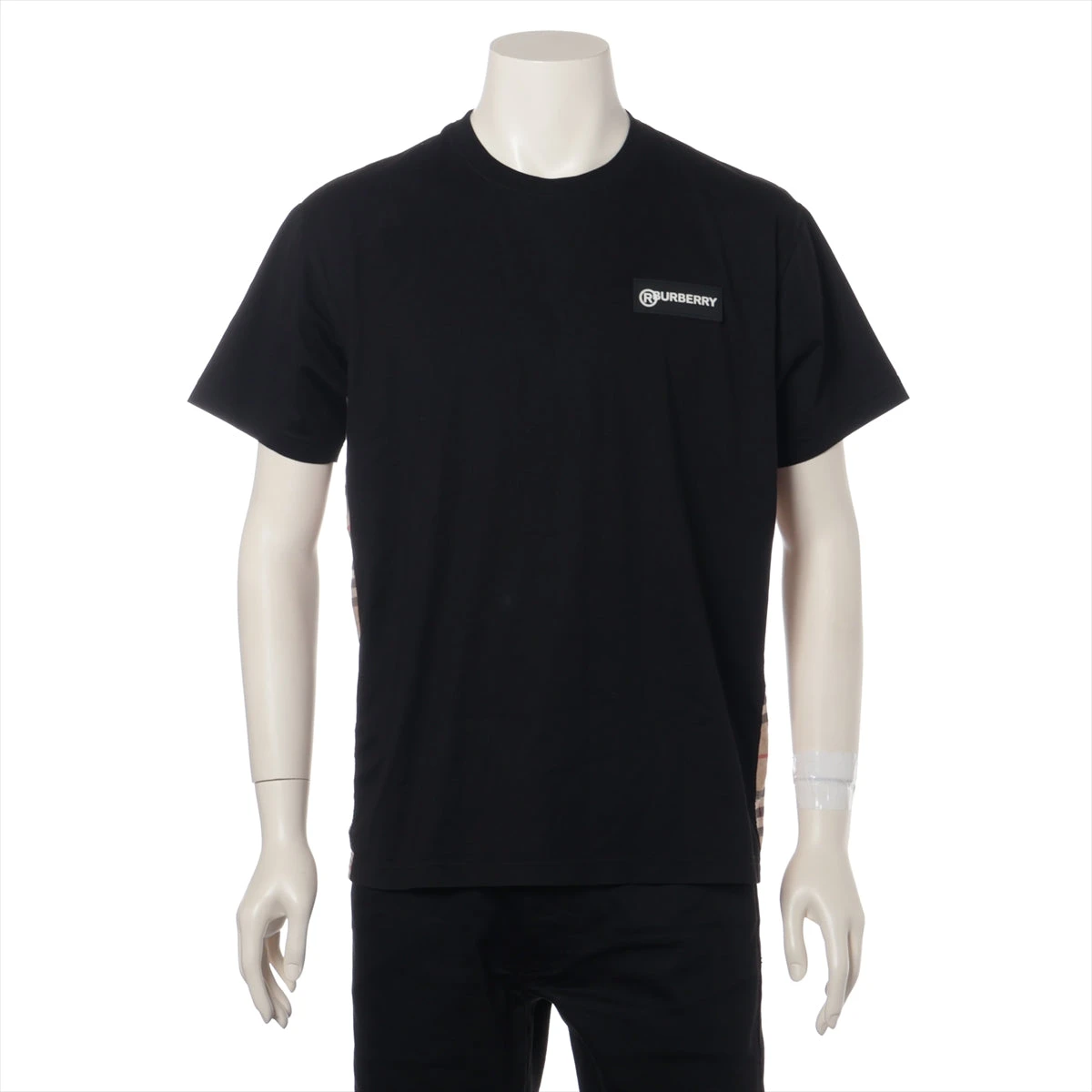 数量は多い  バーバリー ノバチェック ティッシ期 コットン Tシャツ S メンズ トップス