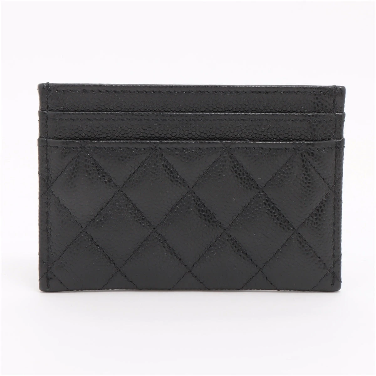 シャネル ボーイシャネル キャビアスキン カードケース ブラック 