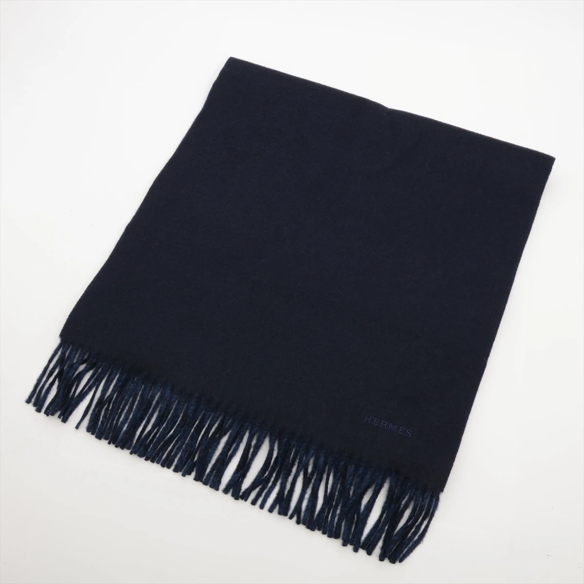 エルメス マフラー カシミヤ ネイビー A3333772｜中古ブランド品