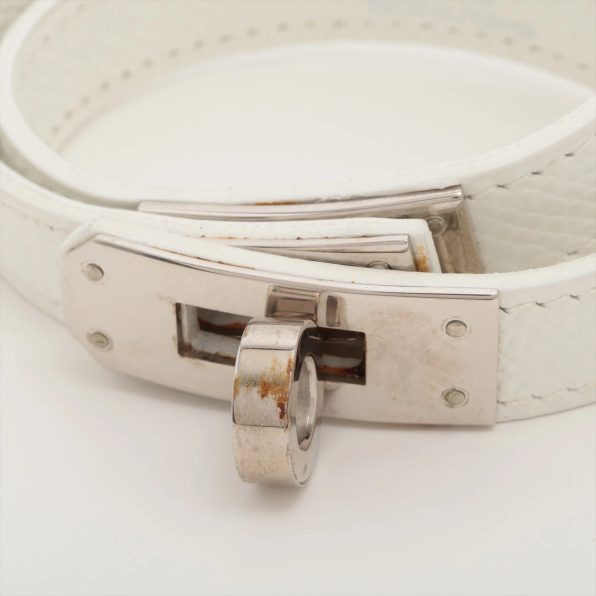 エルメス HERMES ケリー ドゥブルトゥール ブレスレット T2 ホワイト エルメス ケリーブレスレット ドゥブルトゥール □I:2005