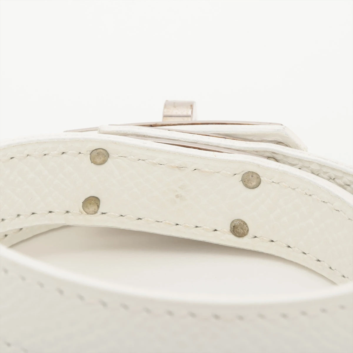 エルメス HERMES ケリー ドゥブルトゥール ブレスレット T2 ホワイト レザーブレスレット 《ミニ・ケリー》 ドゥブルトゥール